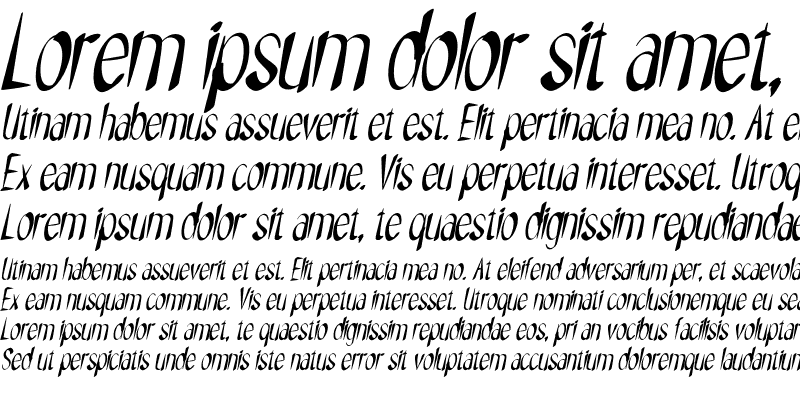 Sample of NYOEHOKA Italic