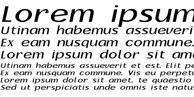 Sample of Oak-Ridge-Extended Italic