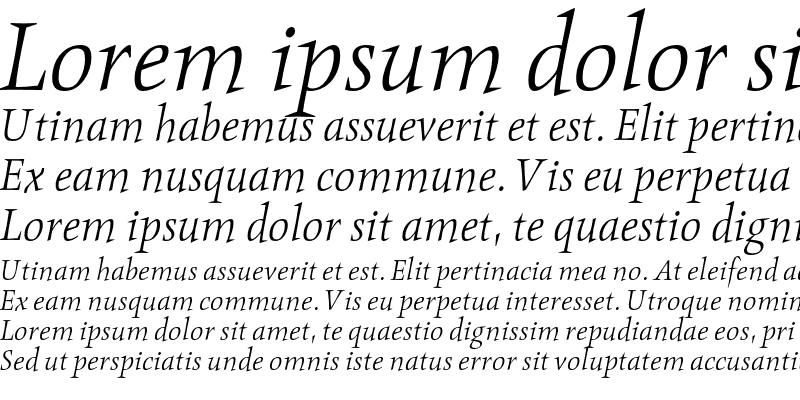 Sample of Obelisk ITC Light Italic