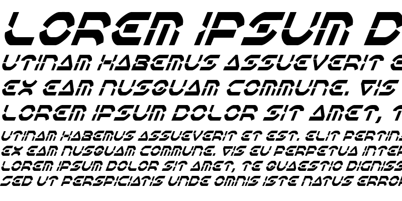 Sample of Oberon Deux Condensed Italic