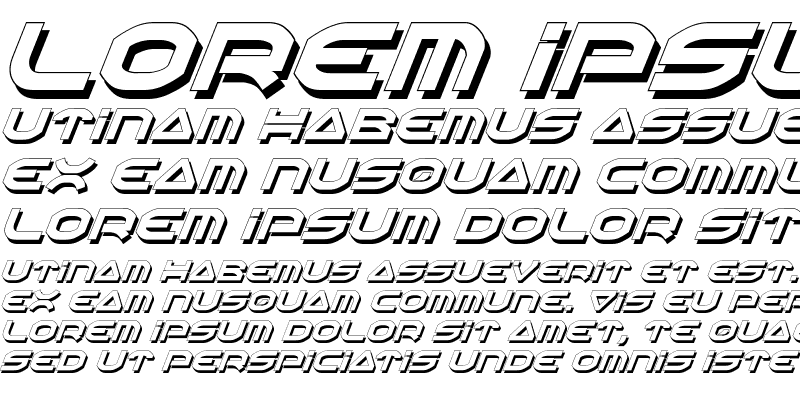 Sample of Oberon Shadow Italic