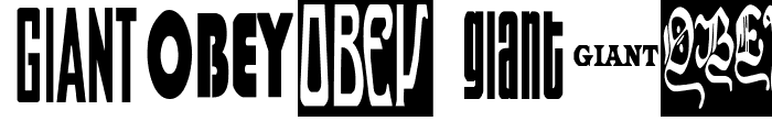 Preview of ObeyGiantPosterCondensed Regular