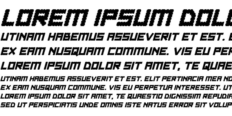 Sample of Obsidian Blade Italic Italic