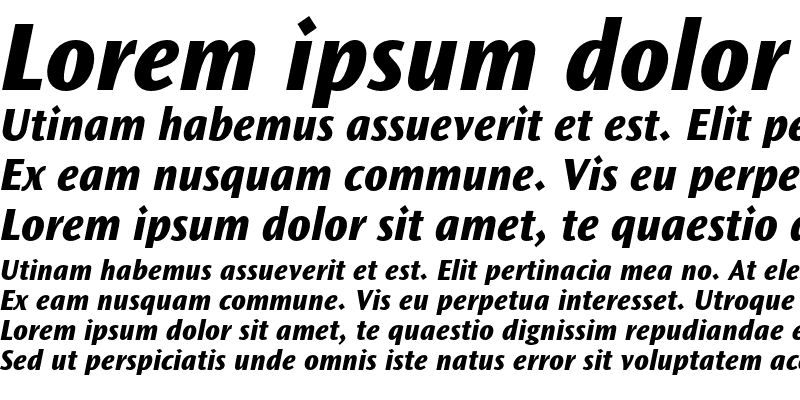Sample of Ocean Sans Std ExtraBold Italic