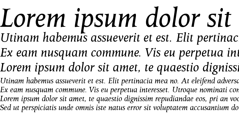 Sample of OctavianMT OsF Italic Regular