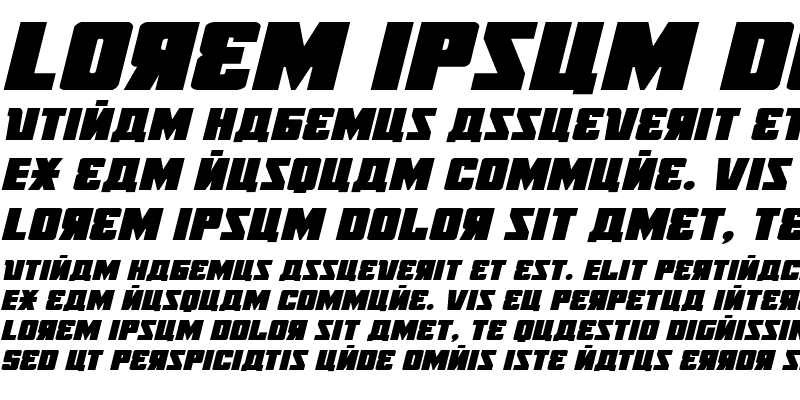 Sample of October Guard Expanded Italic