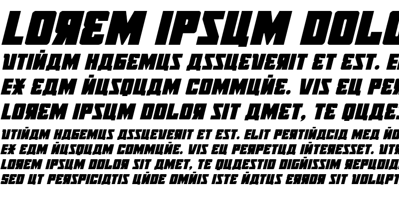 Sample of October Guard Italic Italic