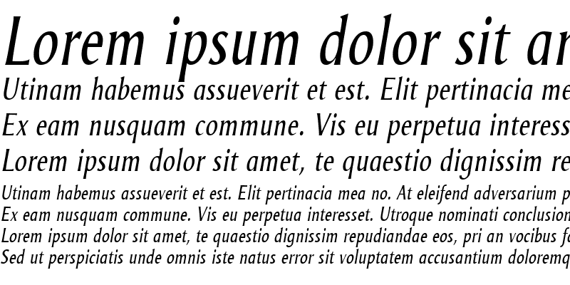 Sample of Odense Cond Italic