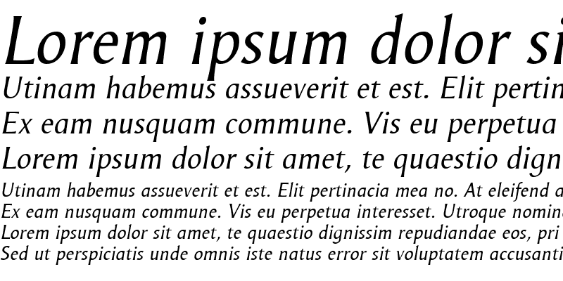 Sample of Odense Italic