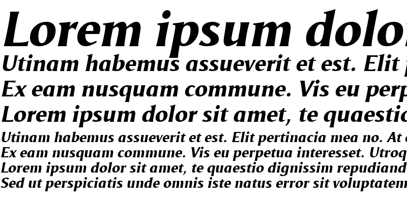 Sample of Odense XBold Italic