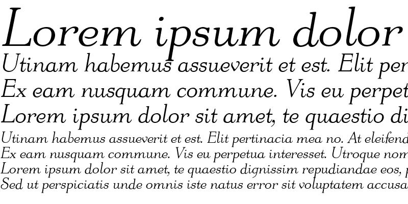 Sample of Odette Italic