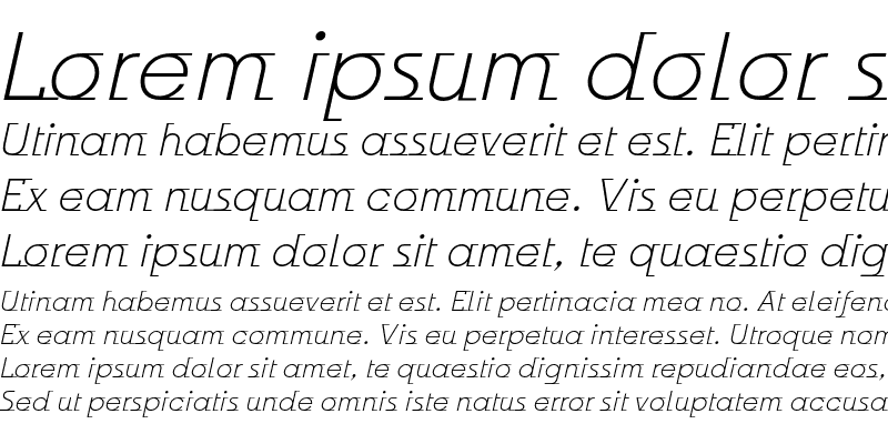 Sample of Odyssee ITC Light Italic