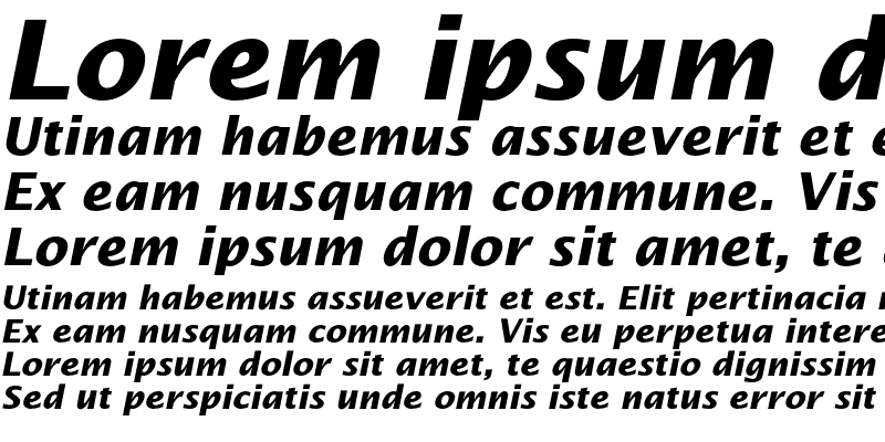 Sample of OfficeTypeSans Bold Italic