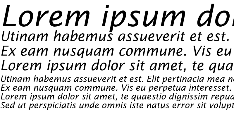 Sample of OfficeTypeSans Italic
