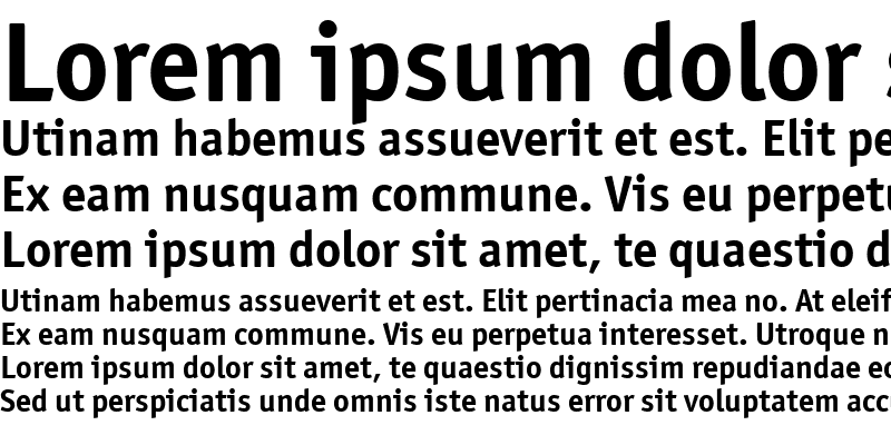 Sample of Officina Sans OS ITC TT Bold