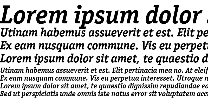 Sample of Officina Serif ITC Bold Italic