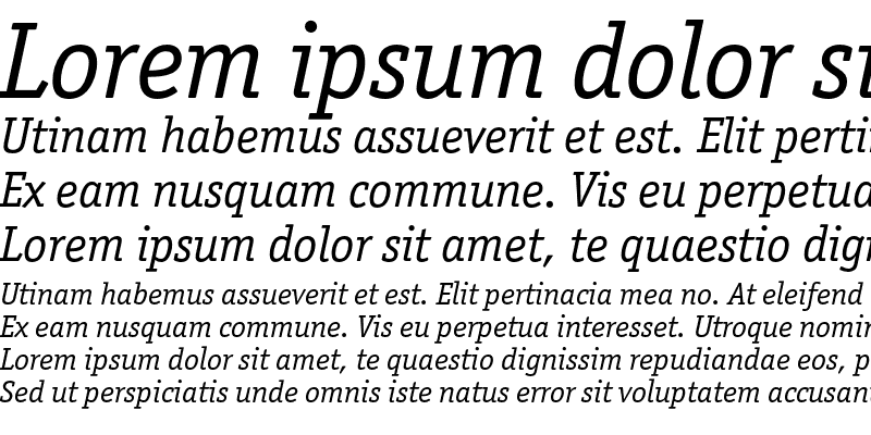 Sample of Officina Serif ITC Book Italic