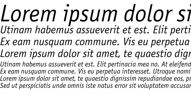 Sample of OfficinaSansBookC Italic