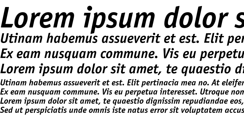 Sample of OfficinaSansEF Bold Italic