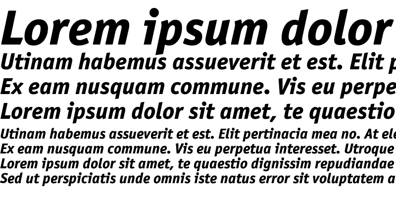 Sample of OfficinaSansExtraBoldC Italic