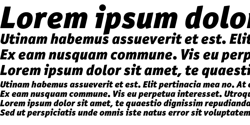 Sample of OfficinaSansITC Black Italic