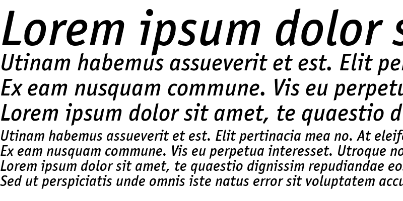 Sample of OfficinaSansMediumC Italic