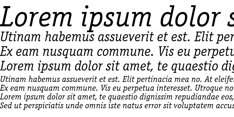 Sample of OfficinaSerifCTT Italic