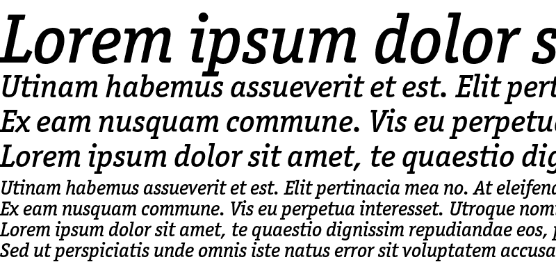 Sample of OfficinaSerITC OS Medium Italic