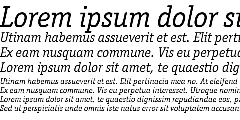 Sample of OfficinaSerITCBoo Italic