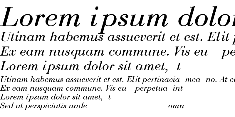 Sample of Ogilvy Italic Regular