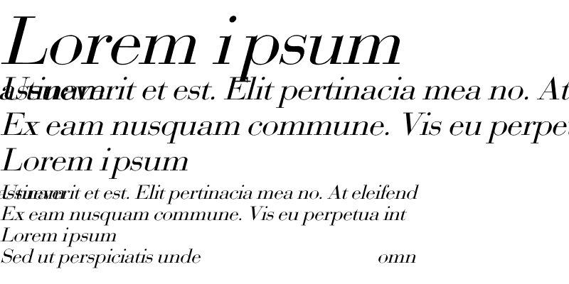 Sample of Ogilvy Italic