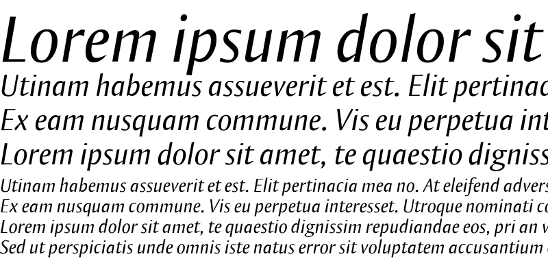 Sample of Ogirema Italic