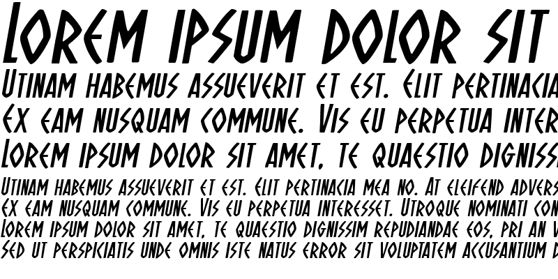 Sample of Oh Mighty Isis Expanded Italic