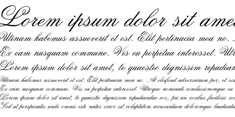 Sample of Old Fashion Script Std Regular
