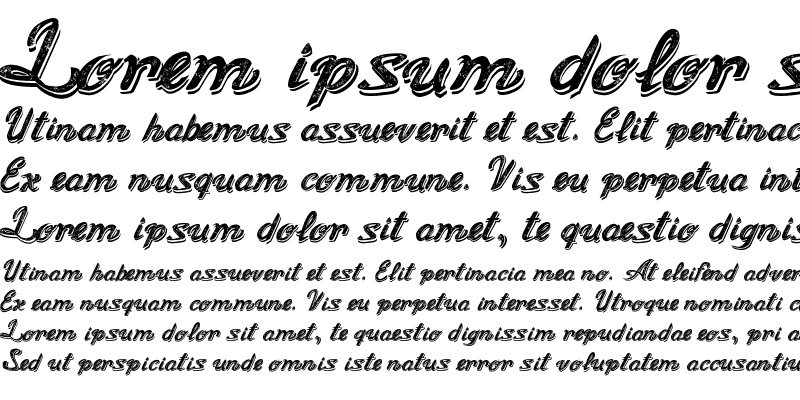 Sample of Old Figaro Cursive Italic