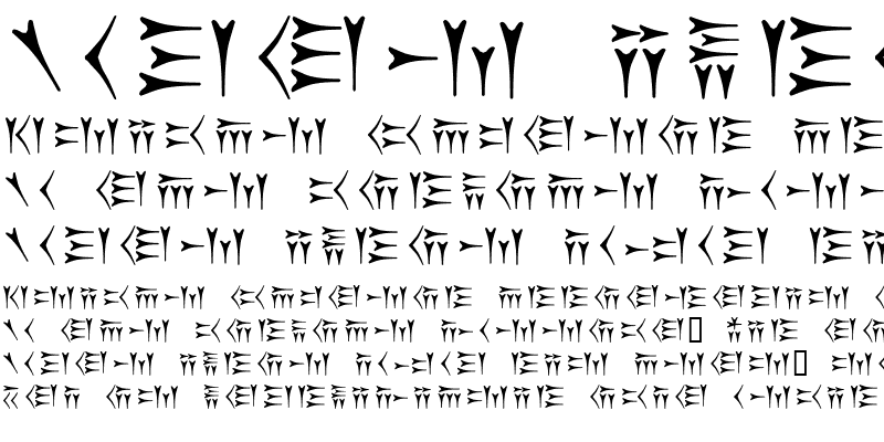 Sample of Old Persian Cuneiform Regular