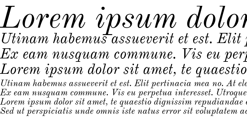 Sample of Old Standard TT Italic