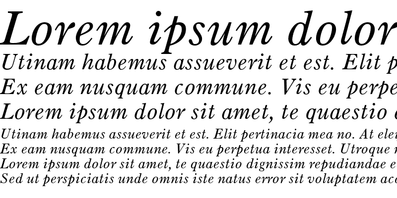 Sample of Old Style 7 Italic