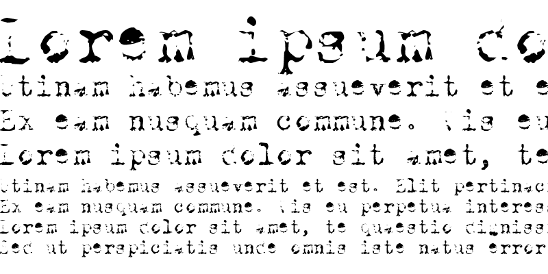 Sample of Old Typewriter Italic