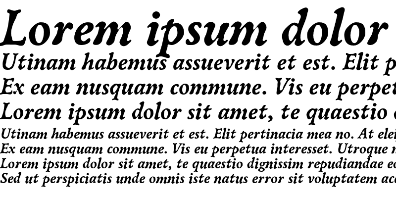 Sample of Oldbook ITC Std Bold Italic