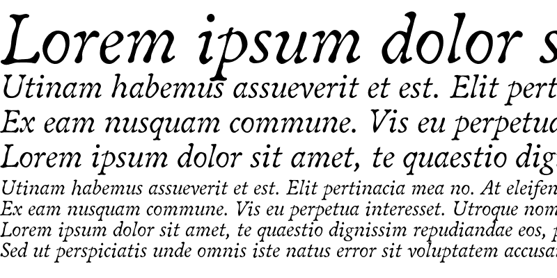 Sample of Oldbook ITC Std Italic