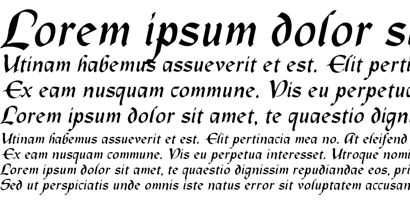 Sample of OldCountry Italic