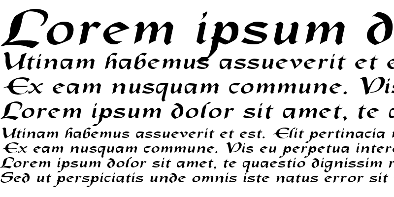 Sample of OldCountryExtended Italic