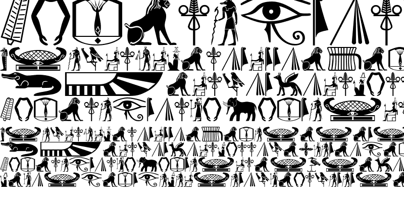 Sample of OldEgyptGlyphs Regular