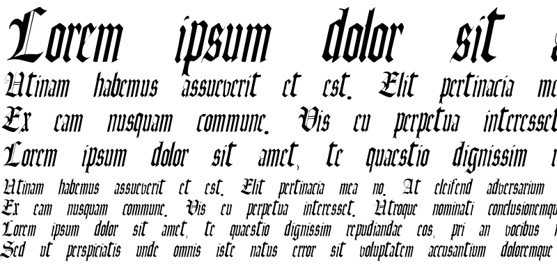 Sample of OldGerman Italic