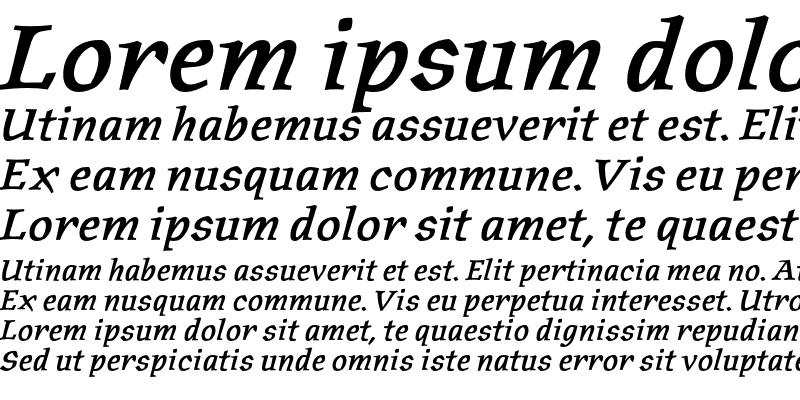 Sample of Oldrichium ITC Std Demi Italic