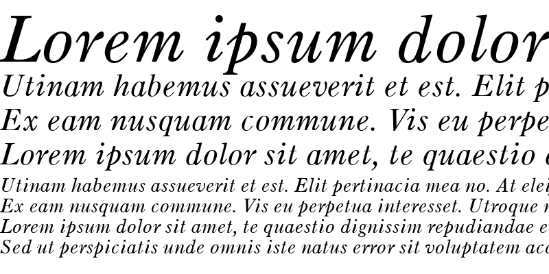 Sample of OldStyle 7 SC Italic