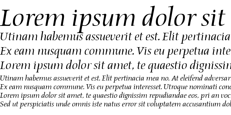 Sample of Oldstyle Italic
