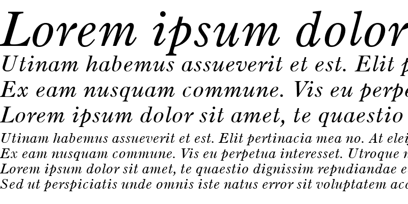 Sample of OldStyle7 LT Italic