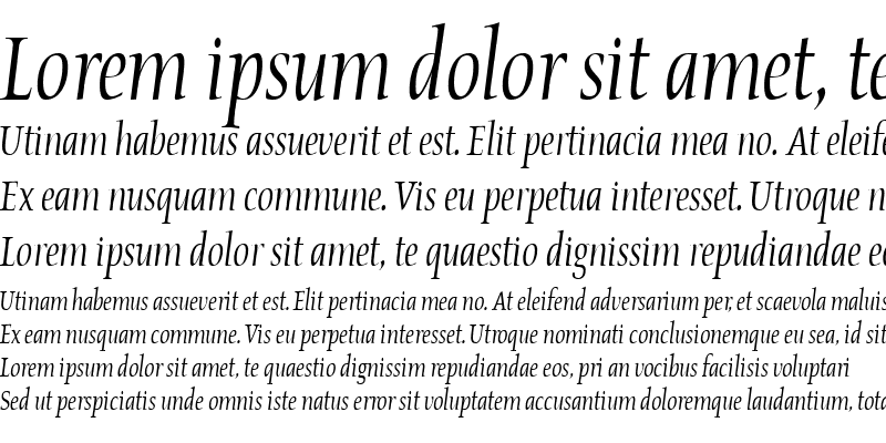 Sample of OldstyleCondensed Italic